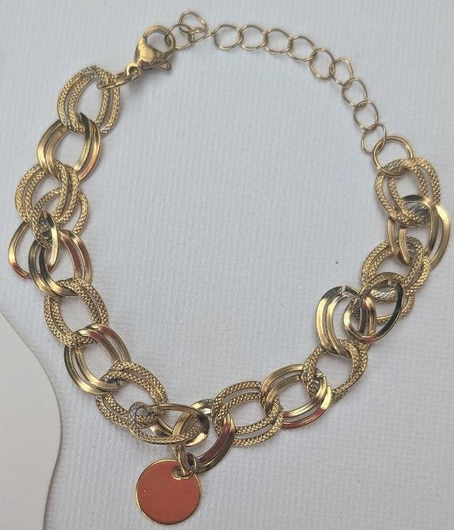 Gold Color Milky Way Sequin Steel Anklet