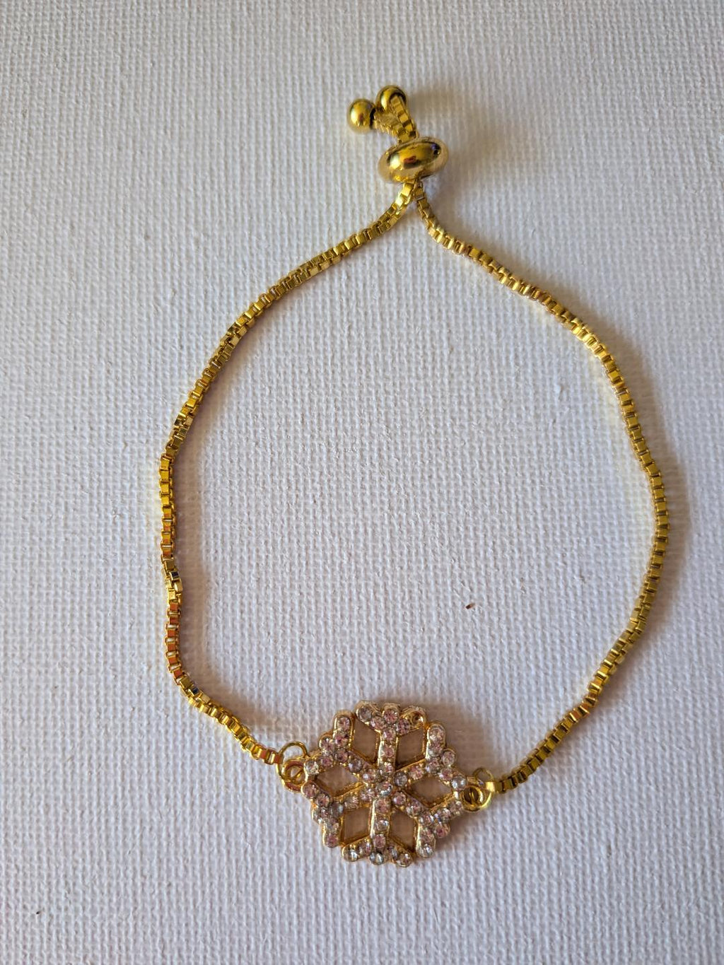 Snowflake Sparkle Gold Bracelet Stainless Steel