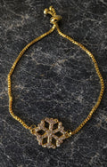 Snowflake Sparkle Gold Bracelet Stainless Steel