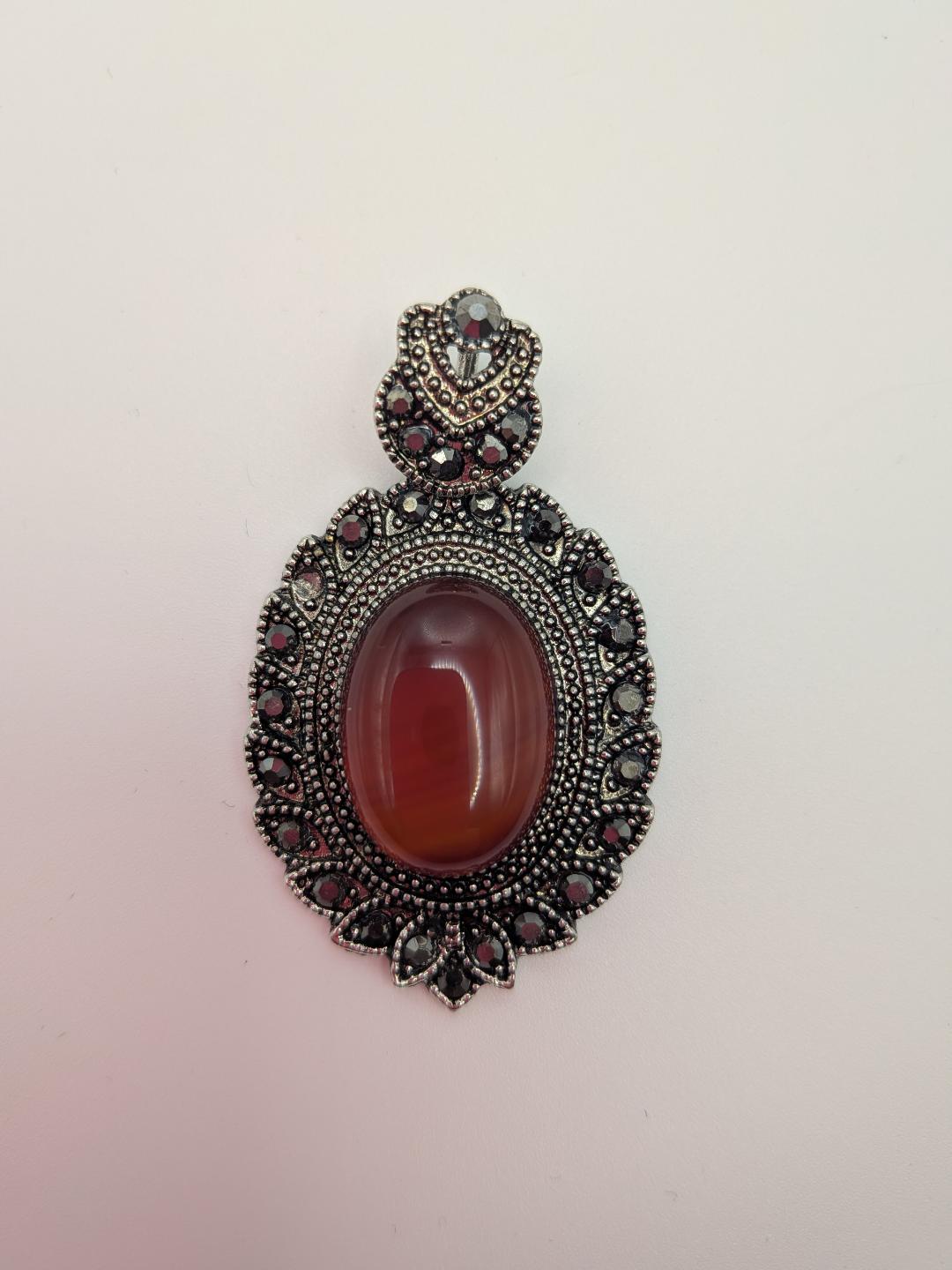 Natural Carnelian Gothic Pendant