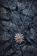Sunlit Daisy Stainless Steel Necklace