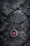 Crimson Star Radiance Necklace Gold Colour