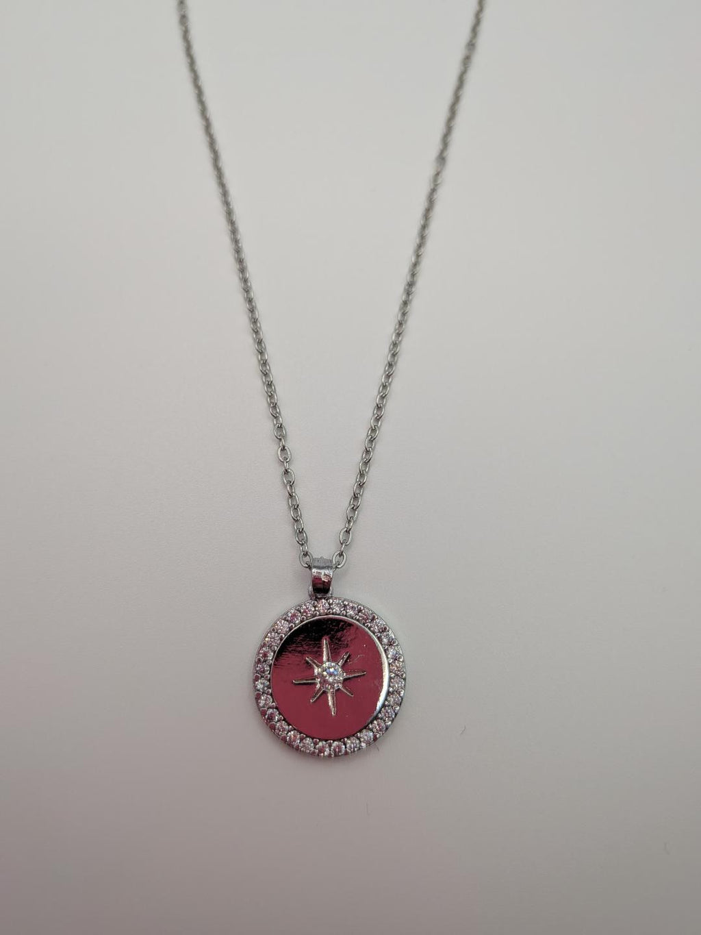 Crimson Star Radiance Necklace Gold Colour