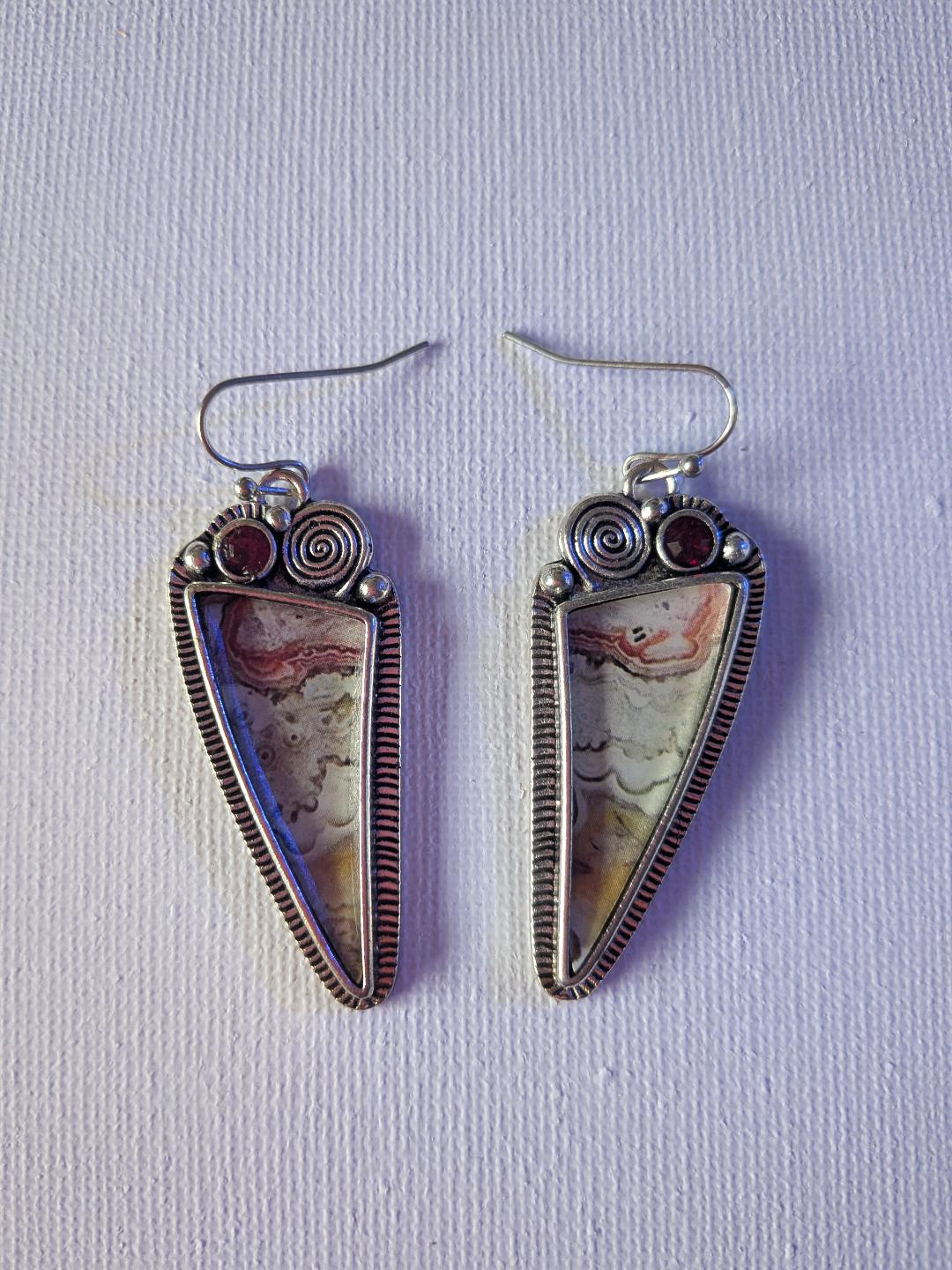 Alloy Rhinestone Dangle Earrings – Beige Boho earring