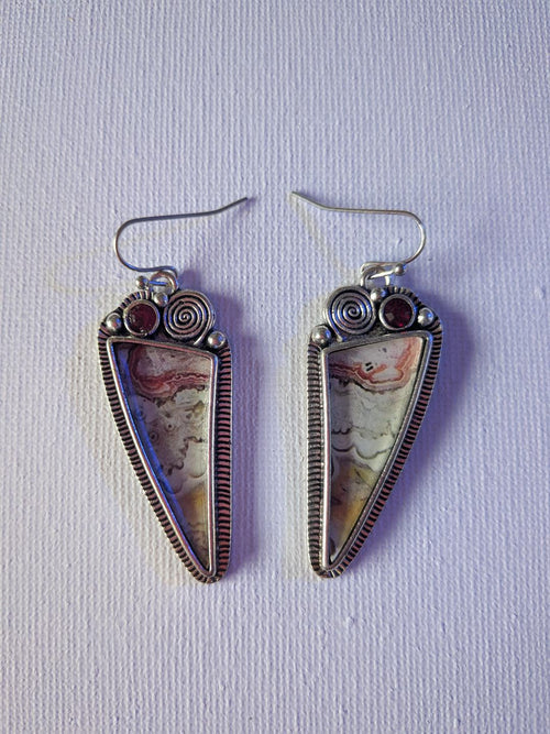Alloy Rhinestone Dangle Earrings – Beige Boho earring