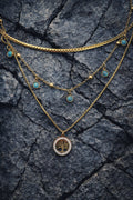 Collier triple épaisseur turquoise Arbre de Vie