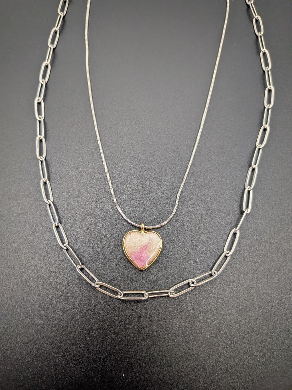 Golden Heart Harmony Layered Necklace