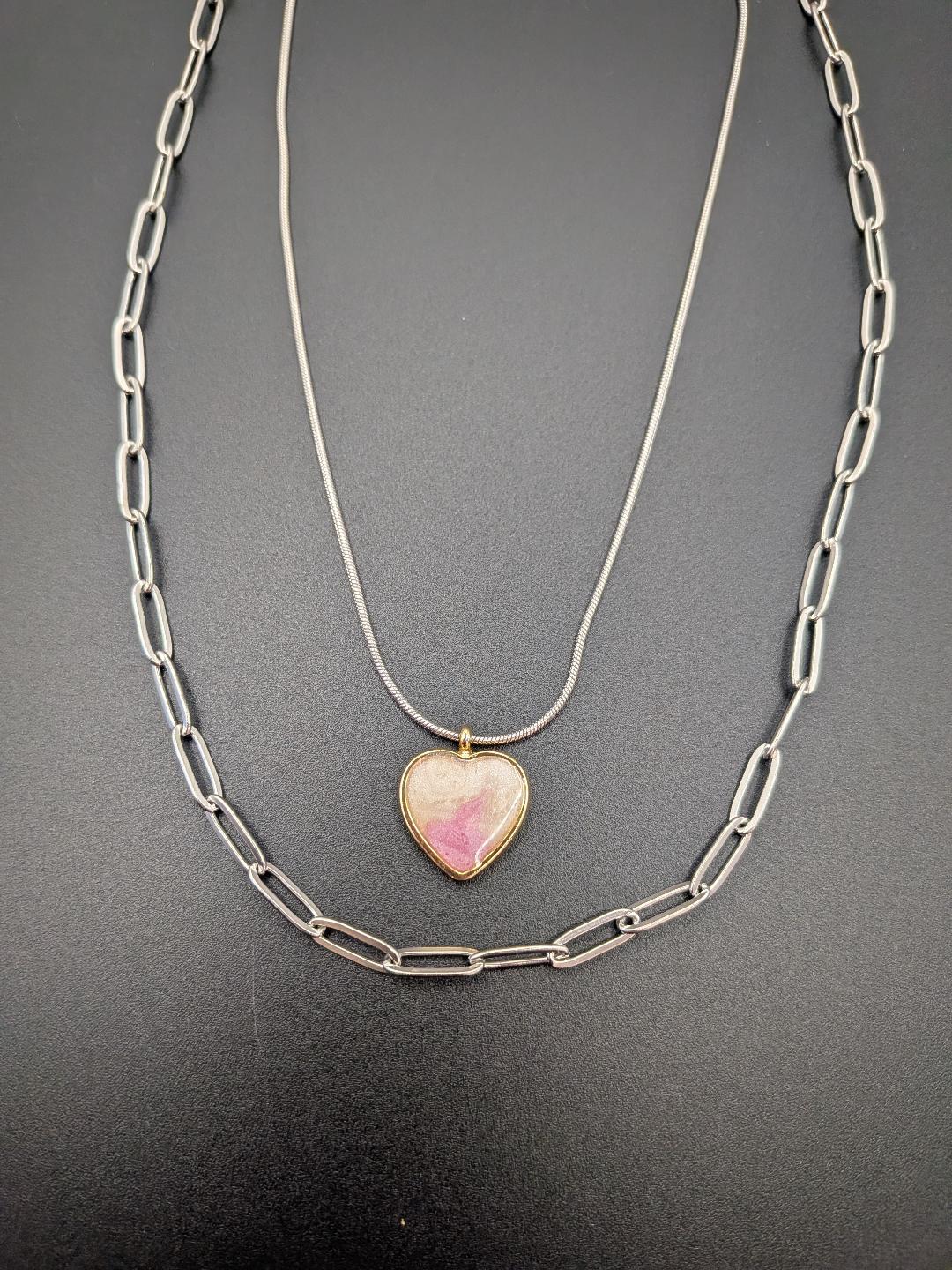 Golden Heart Harmony Layered Necklace