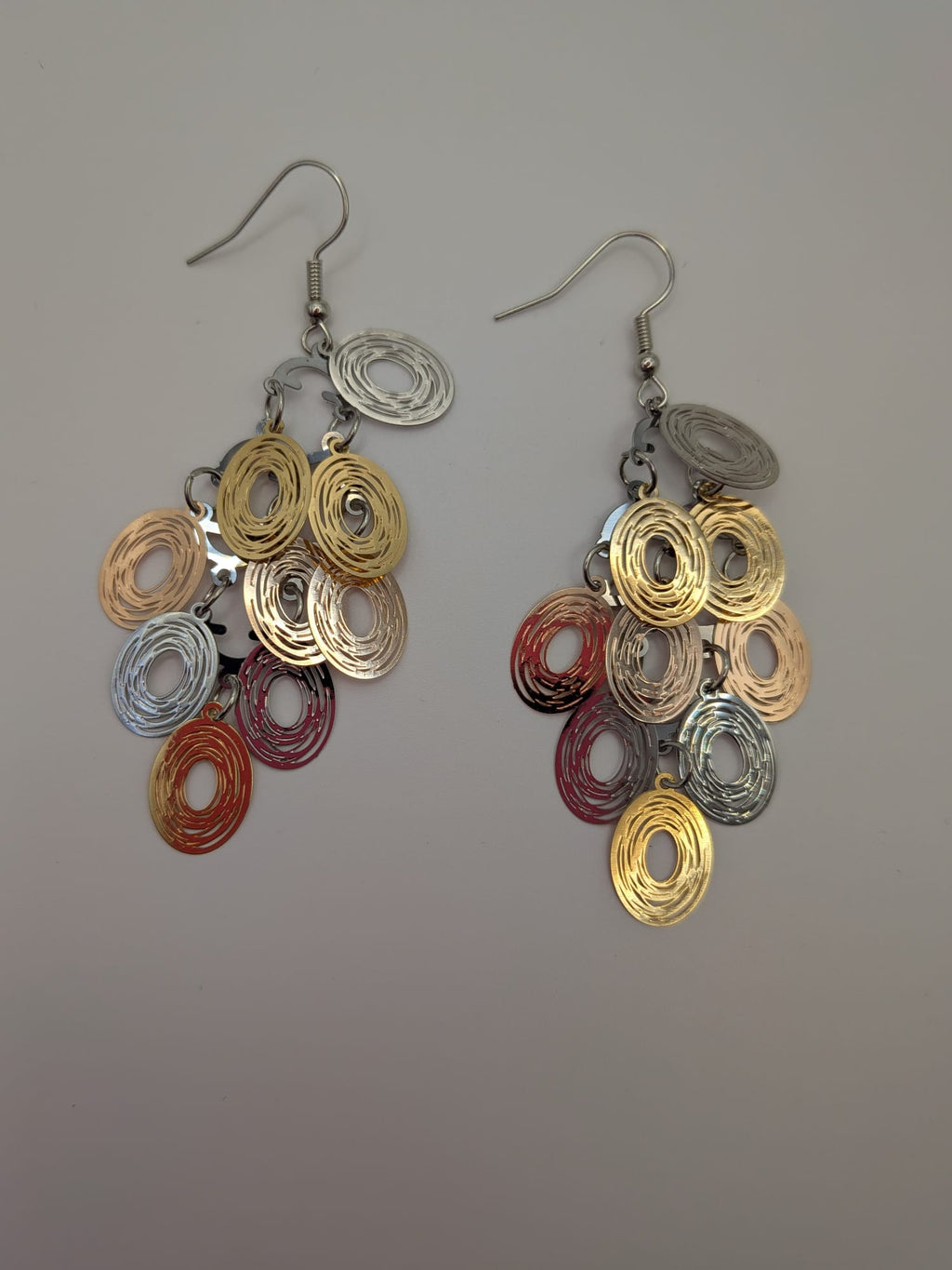 Aurora Cascade Mixed-Metal Earrings