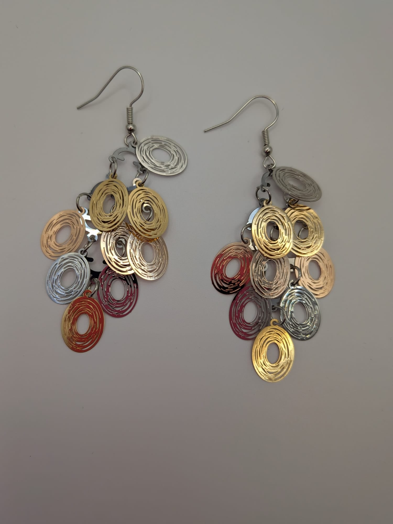 Aurora Cascade Mixed-Metal Earrings