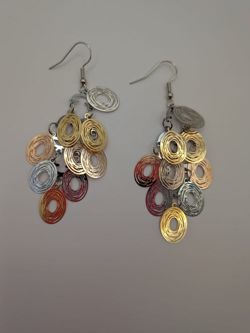 Aurora Cascade Mixed-Metal Earrings