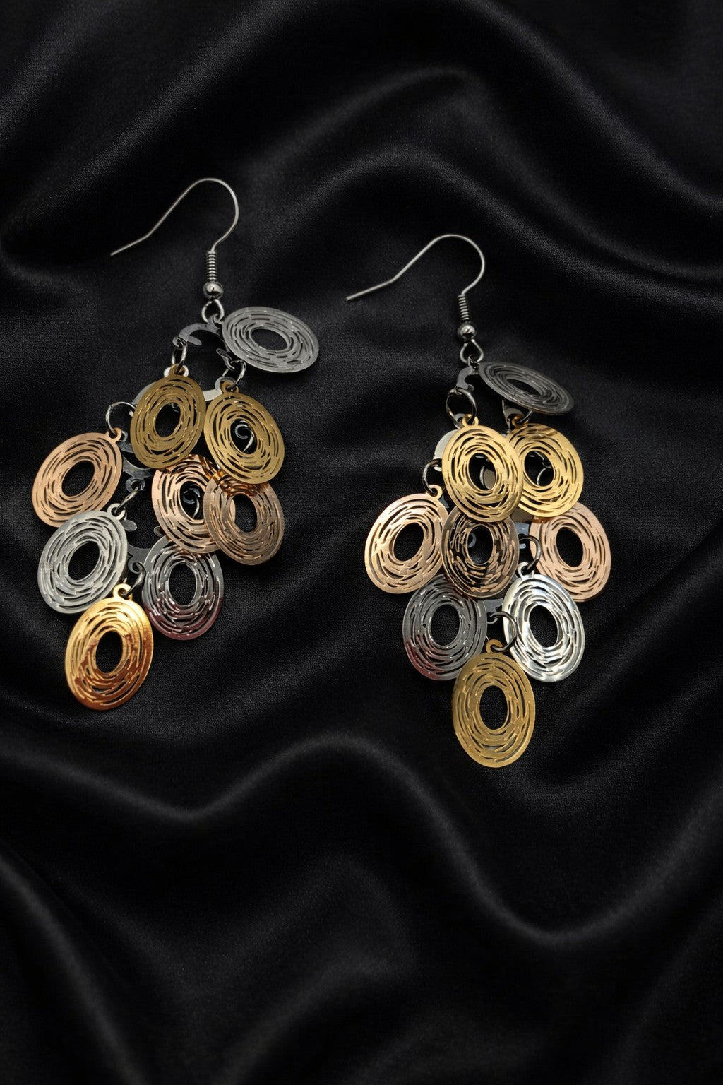Aurora Cascade Mixed-Metal Earrings