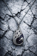 Gem stone Amethyst Pendant Necklace Gemstone Pendant with Silver Color Chain