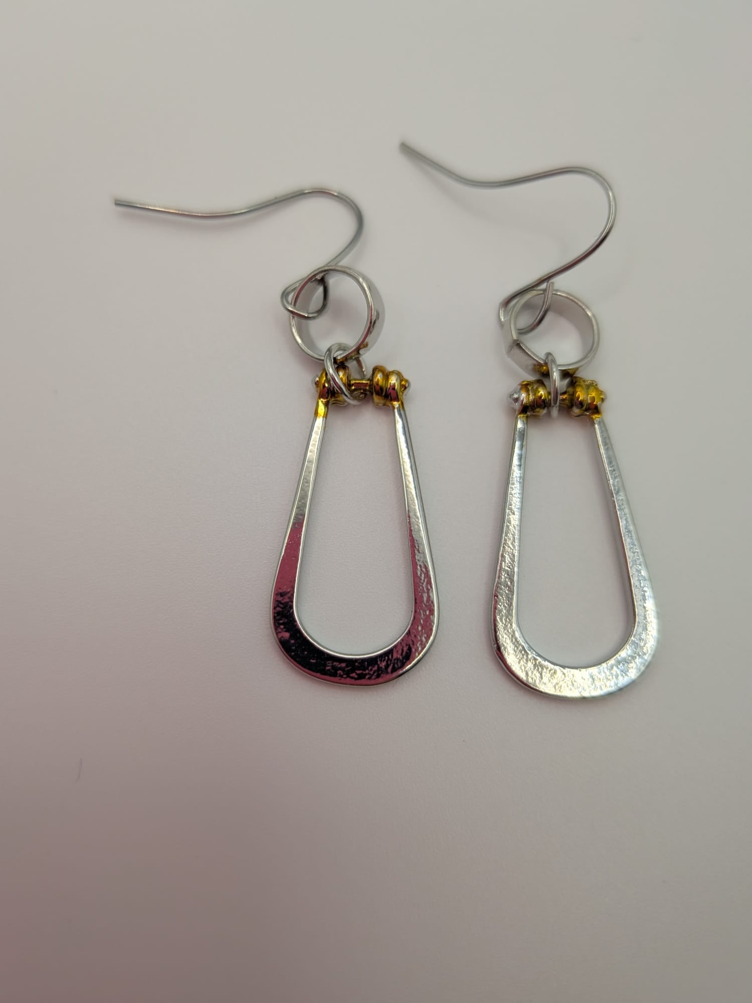 Boho - Bohemian Style Alloy Dangle Earrings – Two Tone Teardrop