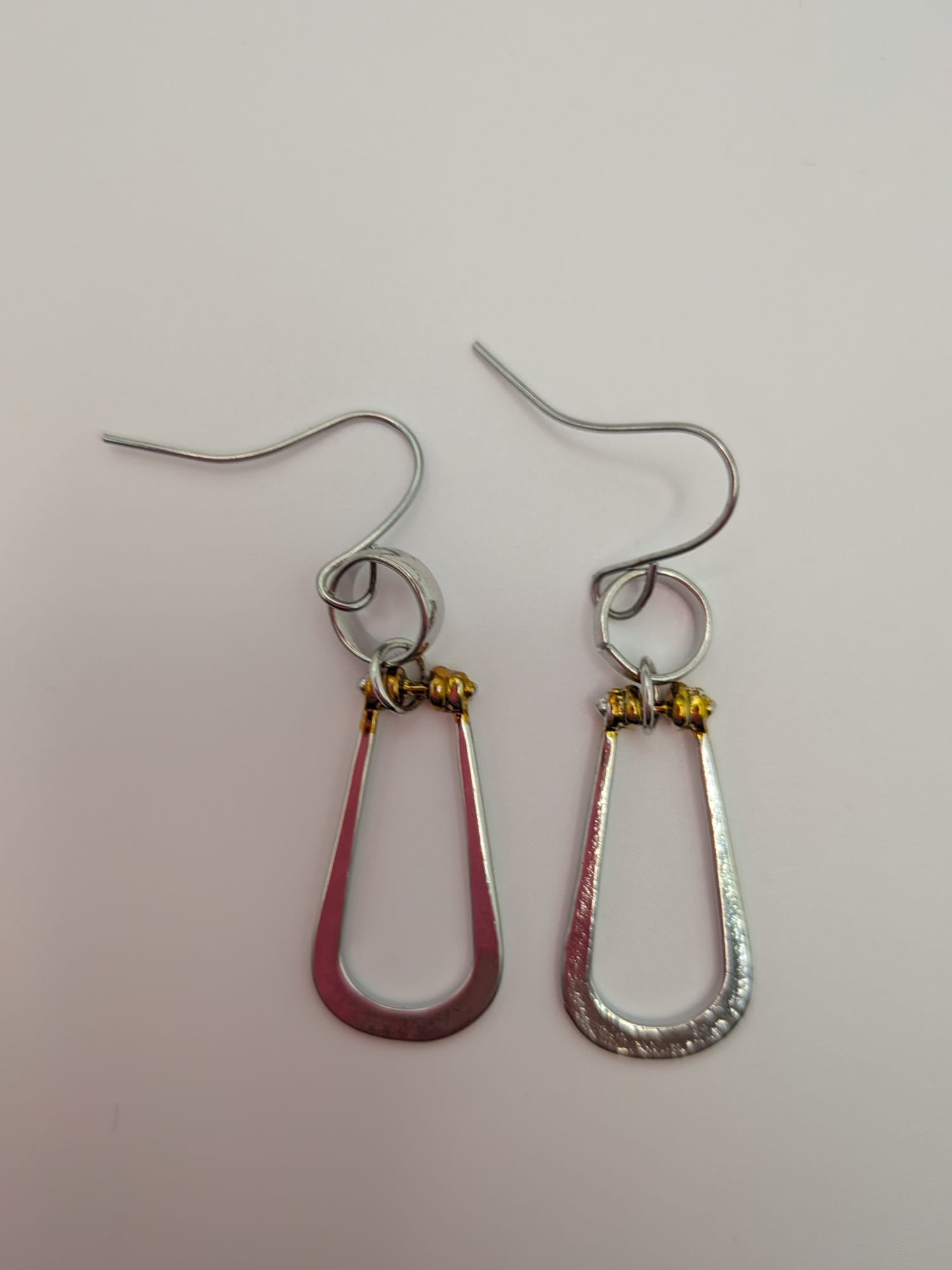 Boho - Bohemian Style Alloy Dangle Earrings – Two Tone Teardrop