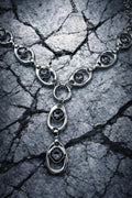 Alloy Glass Oval Pendant Y Necklaces for Women
