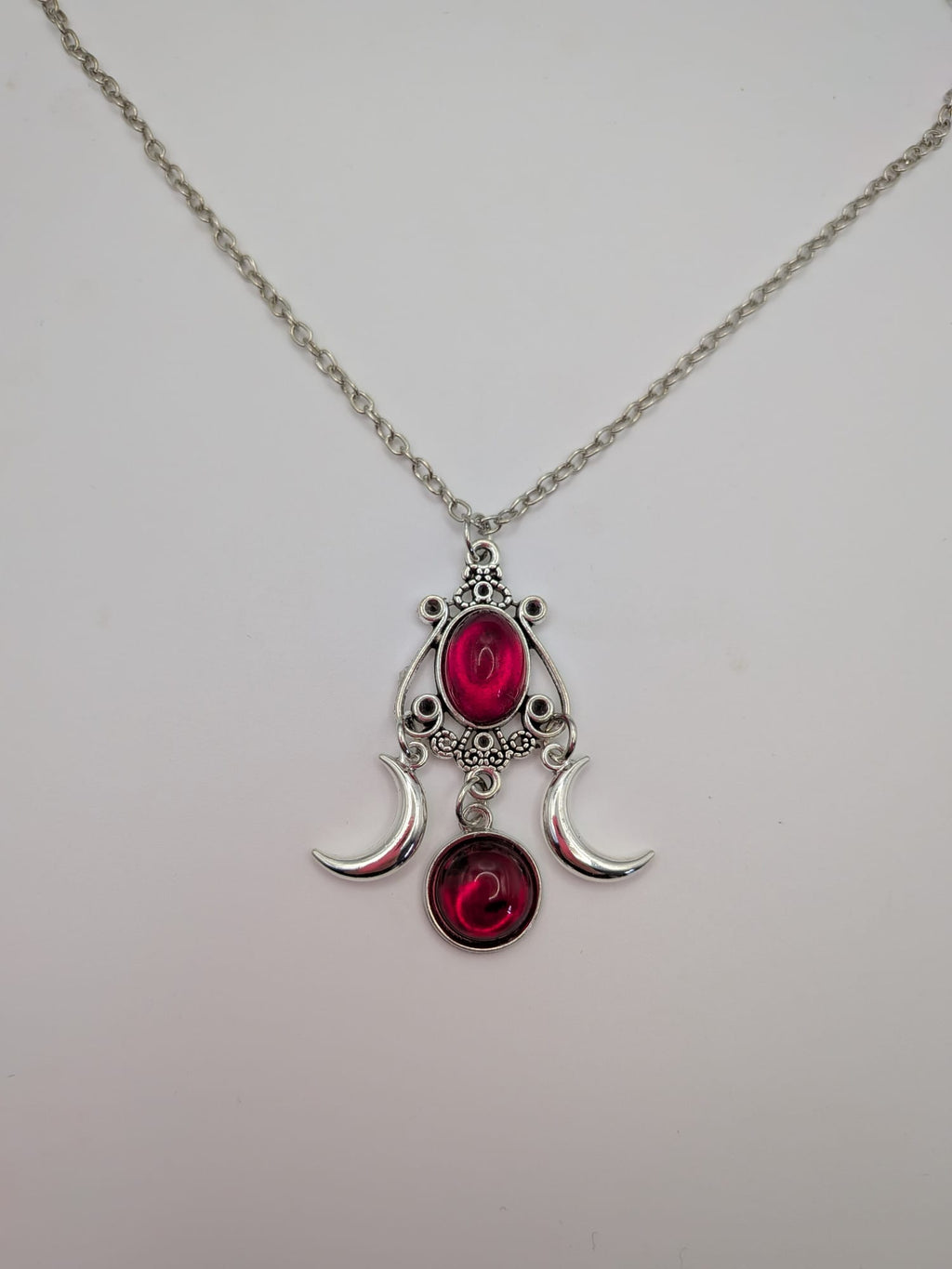Crimson Lunar Trinity Pendant