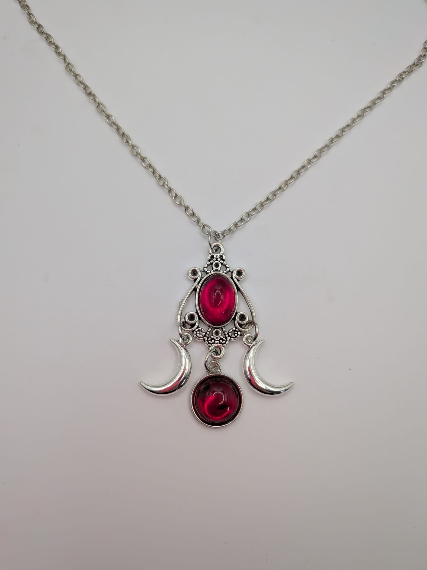 Crimson Lunar Trinity Pendant