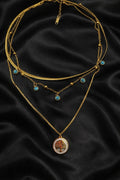 Tree of Life Turquoise Triple‑Layer Necklace