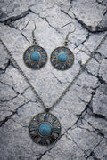Boho - Bohemian Ethnic Style Zinc Alloy & Synthetic Turquoise Pendant Necklaces & Dangle