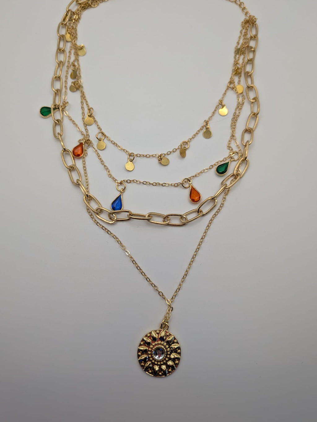 Aurora Cascade Layered Necklace