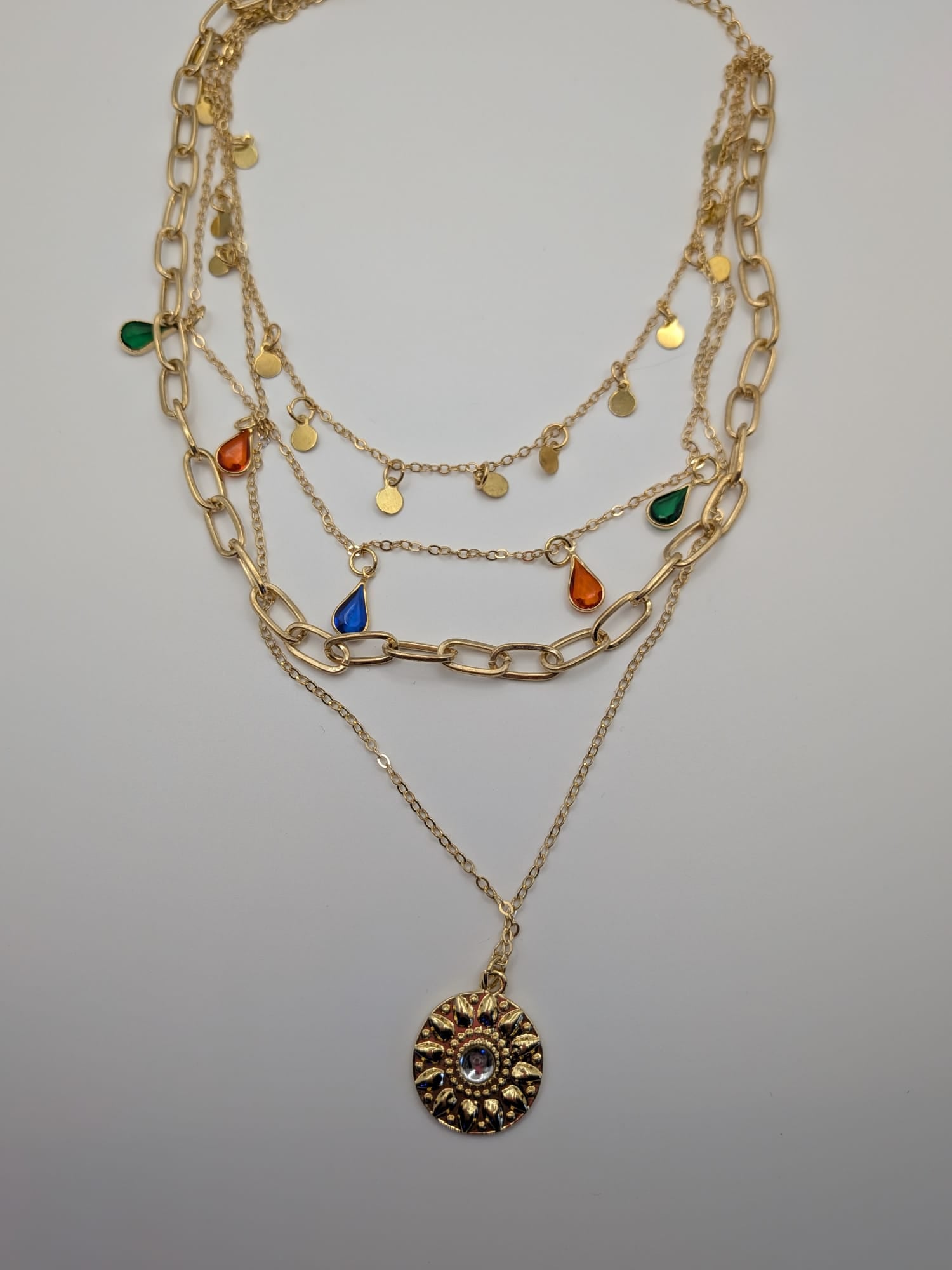 Aurora Cascade Layered Necklace
