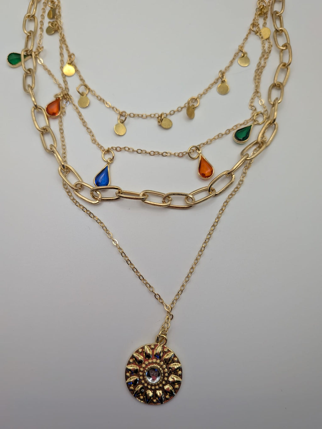 Aurora Cascade Layered Necklace