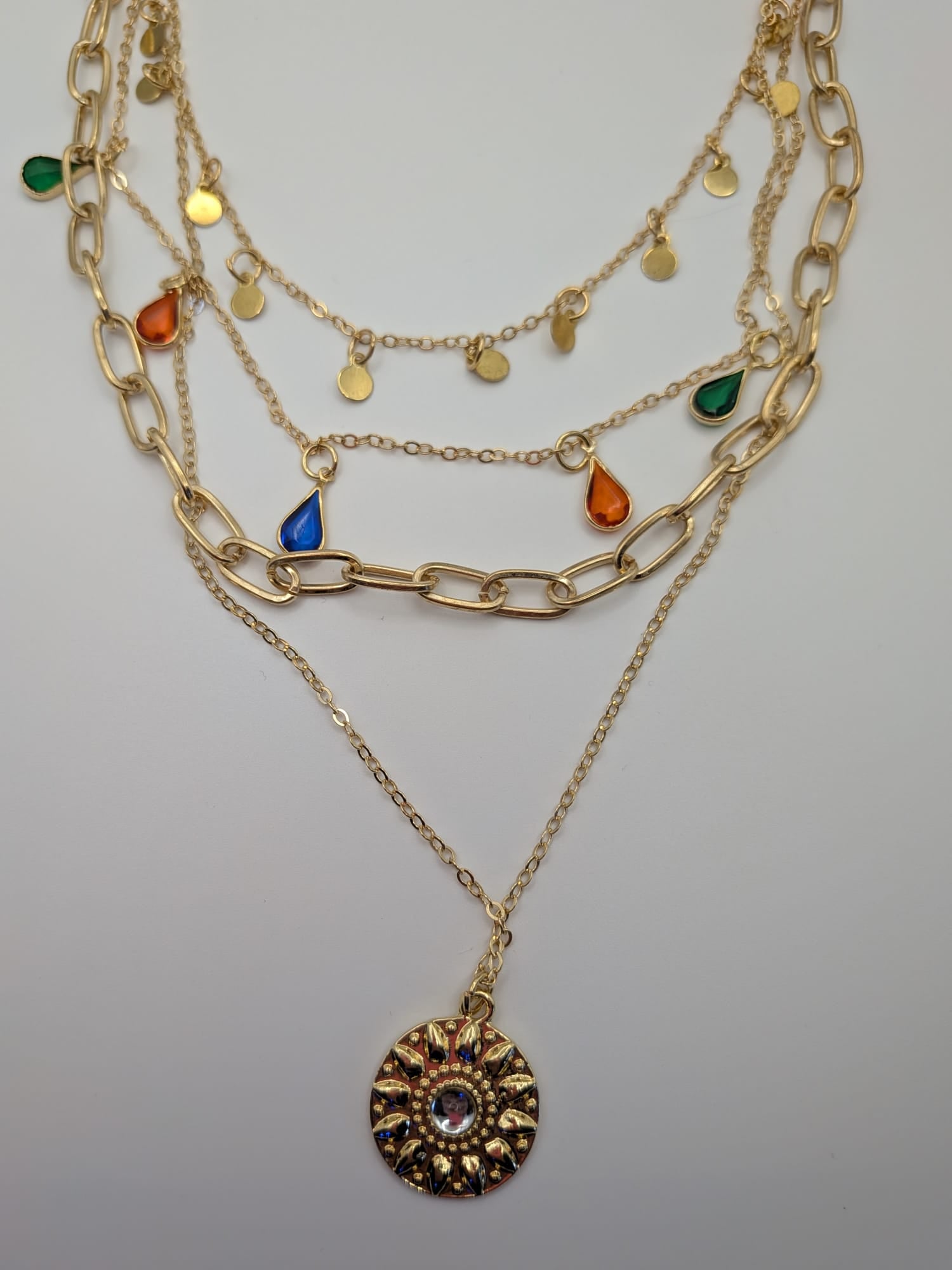 Aurora Cascade Layered Necklace