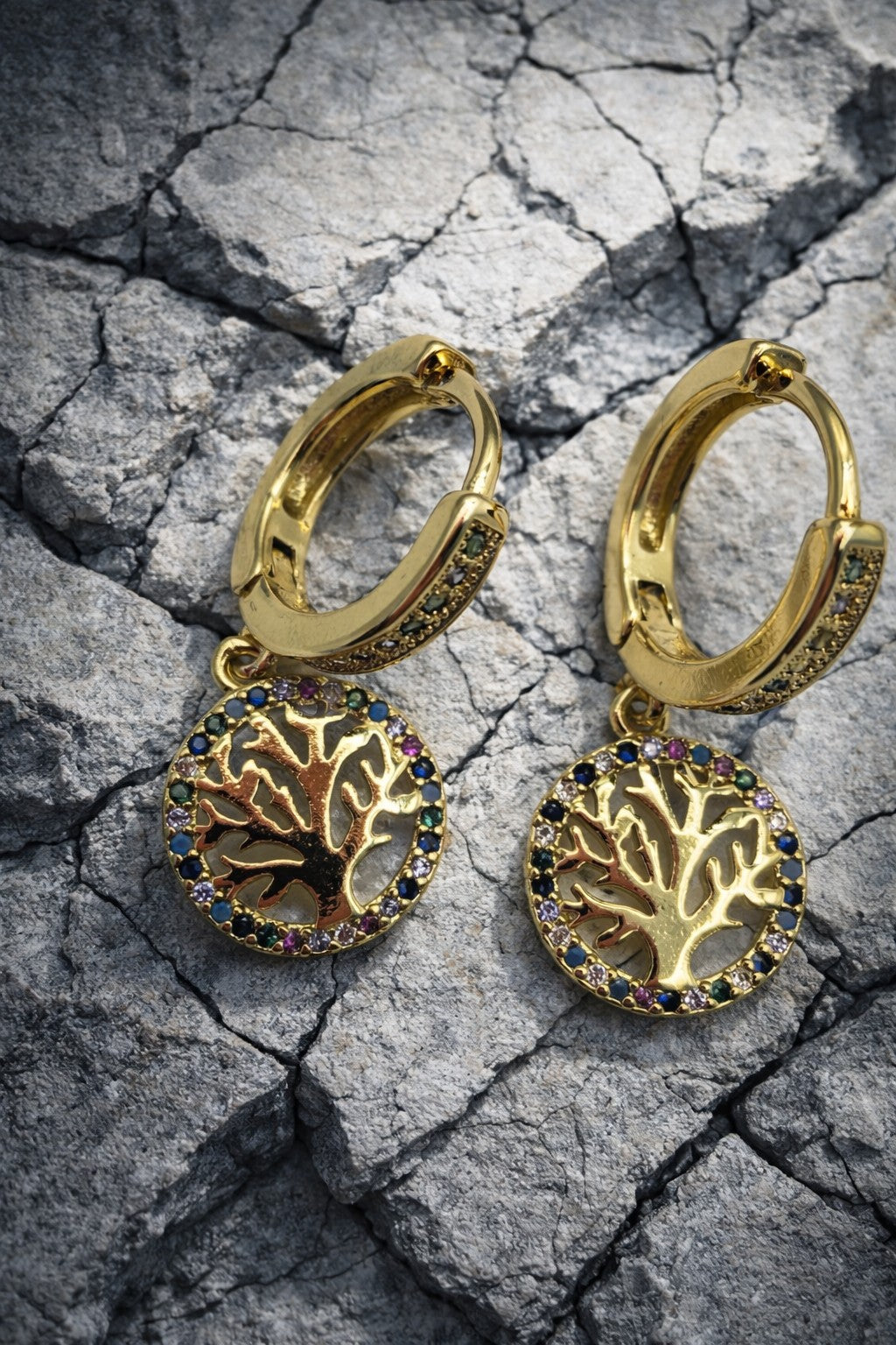 Celestial Roots Tree of Life Earrings