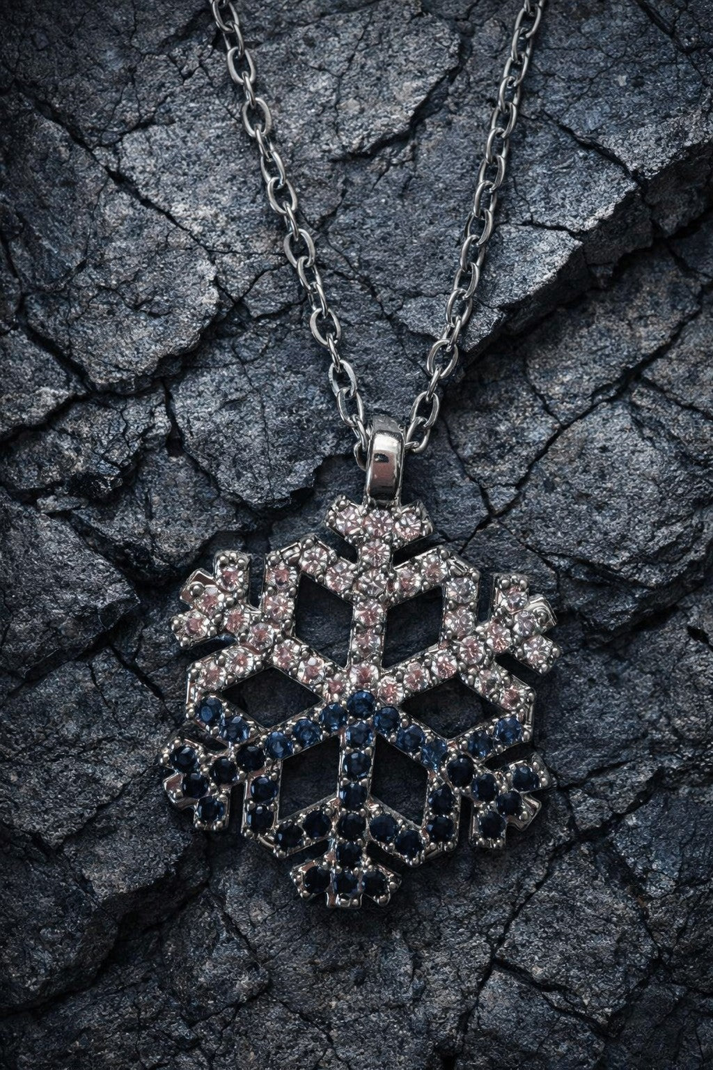 Colourful Zircon Stone Snowflake Necklace