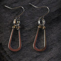 Boho - Bohemian Style Alloy Dangle Earrings – Two Tone Teardrop